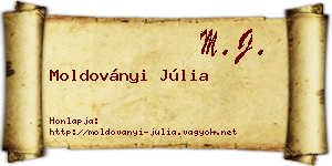 Moldoványi Júlia névjegykártya