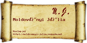 Moldoványi Júlia névjegykártya