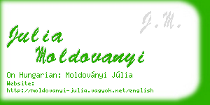 julia moldovanyi business card