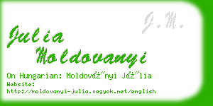 julia moldovanyi business card